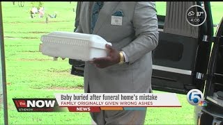 Baby buried after funeral home's mistake