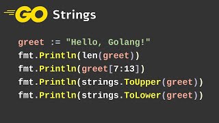 String manipulations - Go programming language tutorial (19)