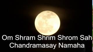 Chandra/Moon mantra-Om Shram Shreem Shrom Sah Chandramasay Namaha 108x