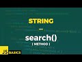 Javascript Basics · String · search() (method)