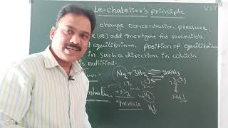 Le chatelier's principle || chemical equilibrium-4 ||mains, neet and EAMCET || English and Telugu