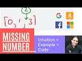 Leetcode 268. Missing Number || Intuition + Example + Code