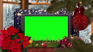 Christmas Frame Green Screen Background Effect