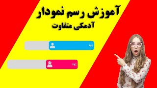 آموزش رسم نمودار آدمکی متفاوت