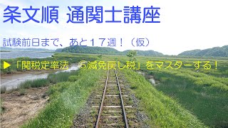 【条文順　通関士講座】通関士試験前日まで、あと17週(仮)