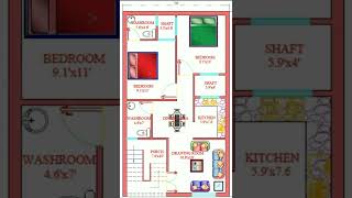 20X35 Building Plan II 700 Sq Ft House Plan II North Facing Home Map II 20X35 Makaan Ka Naksha