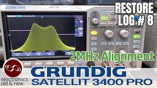 Alignment of AM 2 MHz IF and the 2.46MHz oscillator. Grundig Satellit 3400 Pro restoration part 8.