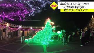 2022年クリスマスイブ 3年ぶりのフローランテ宮崎のイルミネーション～ひかりのはなぞの～