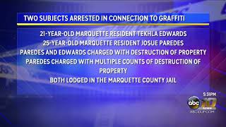 Arrests made in connection to graffiti