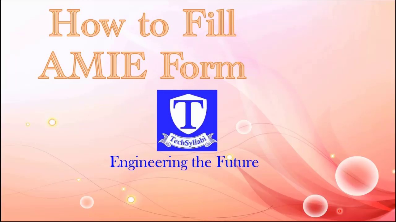 How To Fill AMIE Form In Hindi/English - YouTube