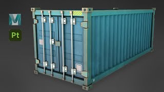 Stylized Shipping Container with Autodesk Maya 2022 and Substance 3D Painter