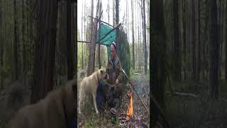 2 Day Fireplace Inside Stone Survival Shelter Bushcraft Shelt, Winter Camping Camp Cooking, Nature 7