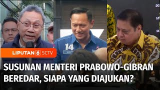 Susunan Menteri Kabinet Prabowo-Gibran, Siapa yang Diajukan? | Liputan 6