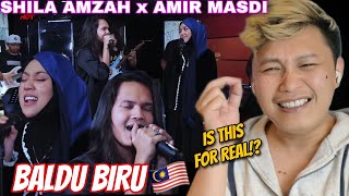 Baldu Biru - Amir Masdi \u0026 Shila Amzah #jamminghot | REACTION