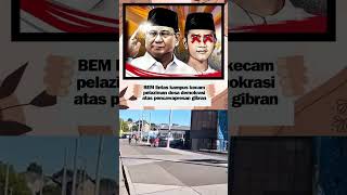 BEM lintas kampus kecam pelaziman dosa demokrasi atas pencawapresan gibran #shorts