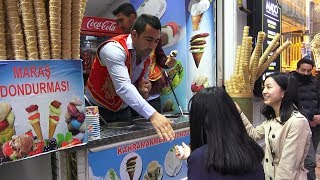Funny Turkish Ice Cream Man in Istanbul