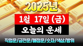 [오늘의 운세] 직업운 금전운 애정운 건강운 재물운 연애운 무료 운세 띠별 운세 2025.1.17(금)