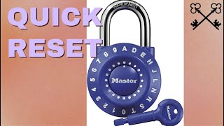 How to Reset A Resettable Combo MasterLock Tutorial - Lock Reset Series