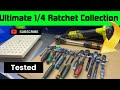 1/4 ratchet types, how they work, and my collection of Snap on, Matco, Wera, gearwench, proto & more