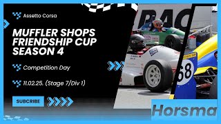 11.02.2025. Competition Day in Assetto Corsa / Muffler Shops Friendship Cup Season 4 (Stage 7/Div 1)