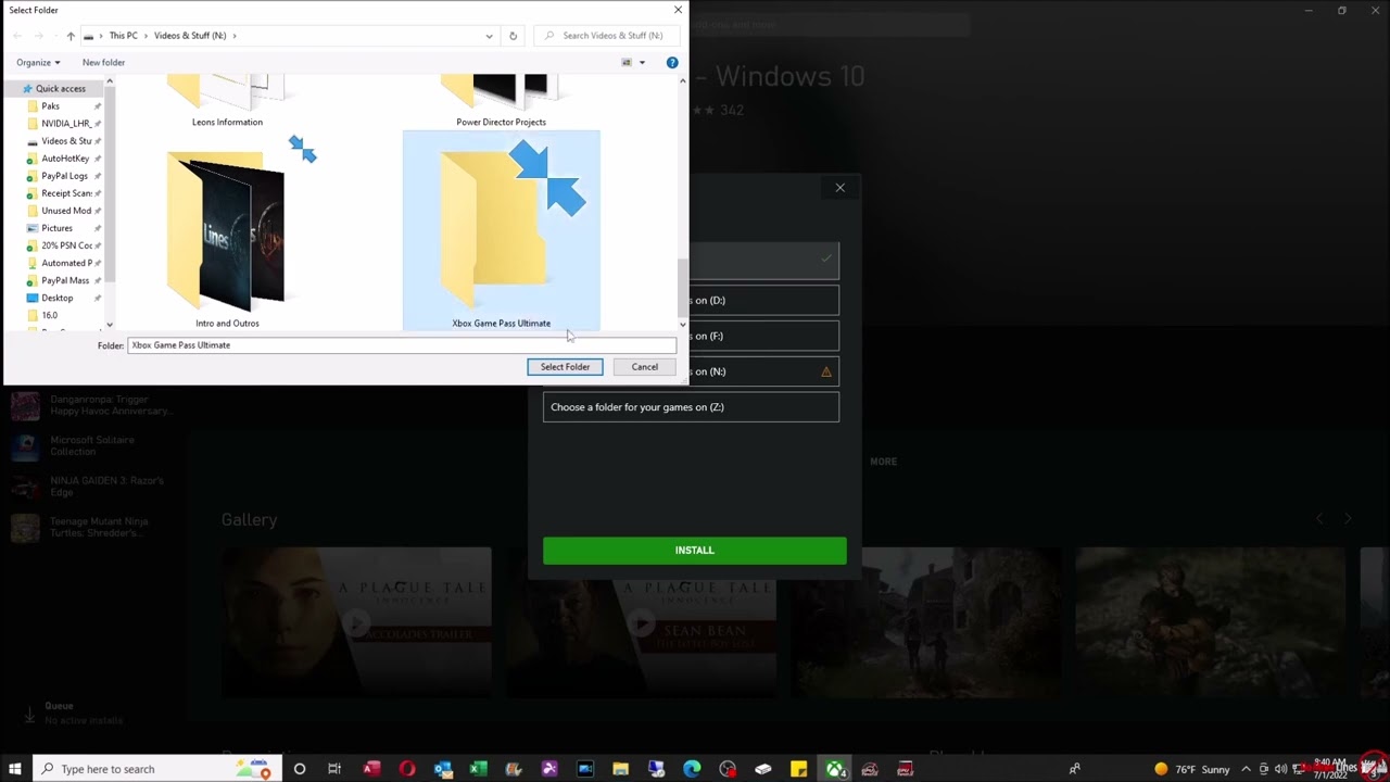 Xbox Game Pass Ultimate PC How To Install And Move Games - YouTube