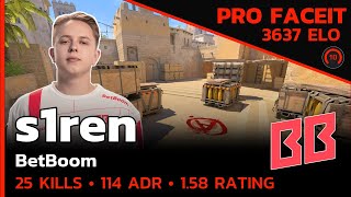 CS2 POV | s1ren BetBoom PLAYS FACEIT🔥 w/Patsi (MIRAGE) FACEIT LVL 10 | Oct 10, 2024