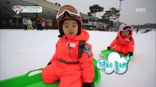 [HIT] 슈퍼맨이 돌아왔다-스키장에 온 삼둥이, 송썰매에 송일국 '체력방전'.20150118