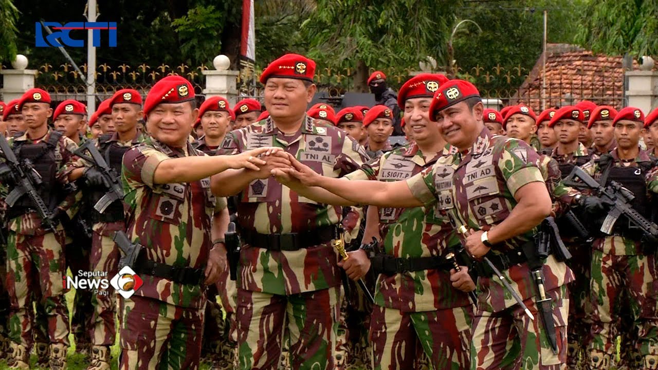 Panglima TNI - Kapolri Terima Baret Merah Dan Brevet Komando Dari ...