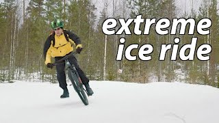 Mountain biking in extreme conditions in Peurunka