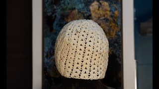 Double V stitch beanie crochet pattern