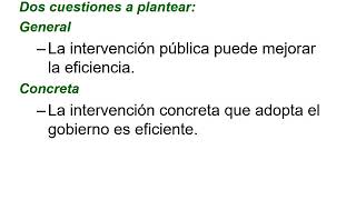 Eficiencia y justificación de la intervención pública |  | UPV