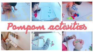 6 fun filled learning activities using pompoms for preschoolers | DIY developmental activities