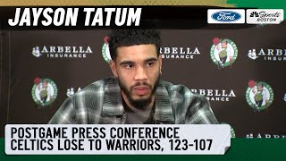PRESS CONFERENCE: Jayson Tatum reacts to disappointing performance vs. Warriors: I have to be better