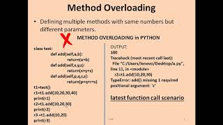 Data hiding,data abstraction and method overloading(OOP Part 2 in Python)