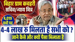 Bihar gram kachhari sachiv or nyaya mitra vacancy 2025 | बिहार ग्राम कचहरी सचिव/न्याय मित्र को 4 लाख