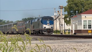 Amtrak Southwest Chief makes it’s routine stop in La Plata, Mo! BNSF Transcon: Marceline sub.7/25/24