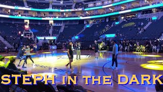 📺 Stephen Curry has to workout in the dark at Golden State Warriors pregame b4 Philadelphia Sixers