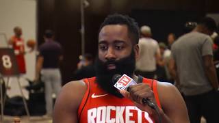 James Harden on Trading for Russell Westbrook Press Conference- 2019 NBA Media Day Houston Rockets