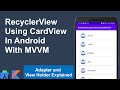 Android RecyclerView Tutorial | RecyclerView Example In Android Studio | RecyclerView + MVVM
