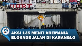 Aksi 135 Menit Aremania Sempat Blokade Arus Lalu Lintas Di Karanglo Malang