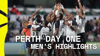 Fiji pull off an INCREDIBLE comeback | Perth HSBC SVNS Day One Men's Highlights