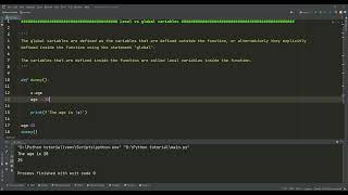 67- Functions in Python VI [Local vs Global Variables]