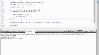 Processing Strings With Java Loops