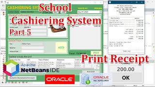 Java Programming # 11 -Cashiering System - Print Receipt - POS receipt