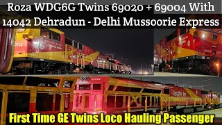 First Time in History of Indian Railways, WDG6G Twins GE Locomotives Hauling 14042 Mussoorie Express