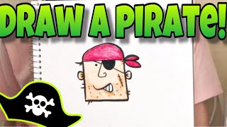 EASY - How to Draw a Pirate - Art for Beginners Kids