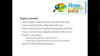 Software testing using excel - Introduction