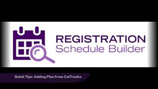 Add your CatTracks Plan in Registration Schedule Builder