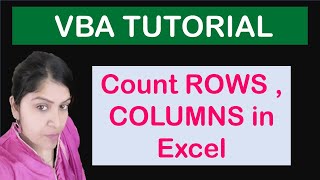 Count ROWS & Columns in Excel Using VBA | Number of ROWS & Columns in Excel