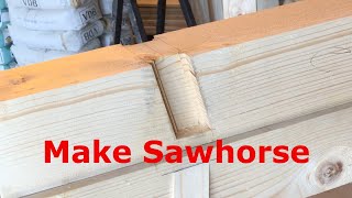 宮大工が職人技で作る初心者のための馬の作り方　Make sawhorse.